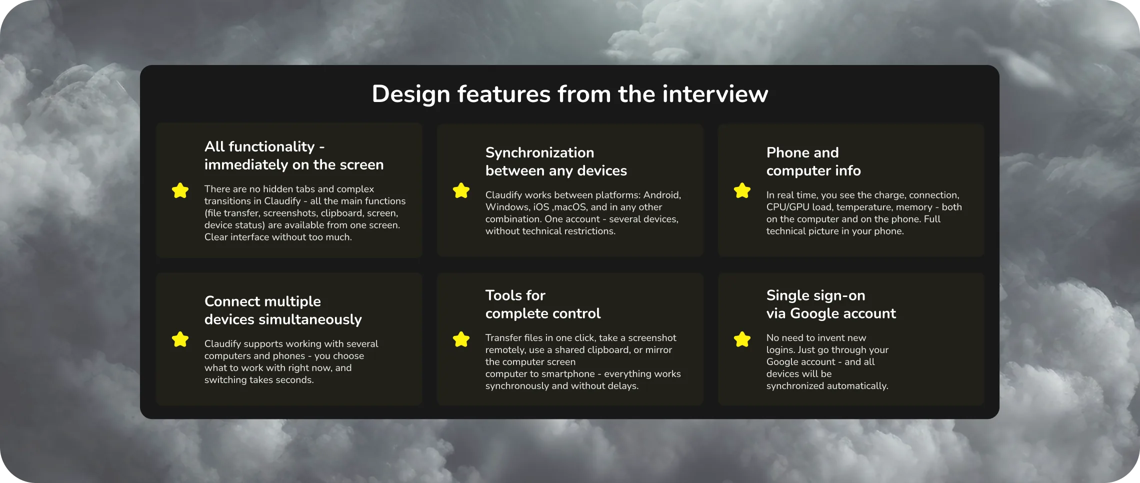 Claudify Design Features Overview