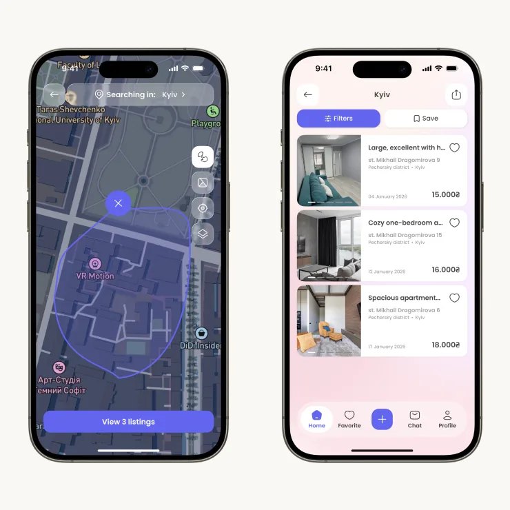 Interactive Map Search Screenshot